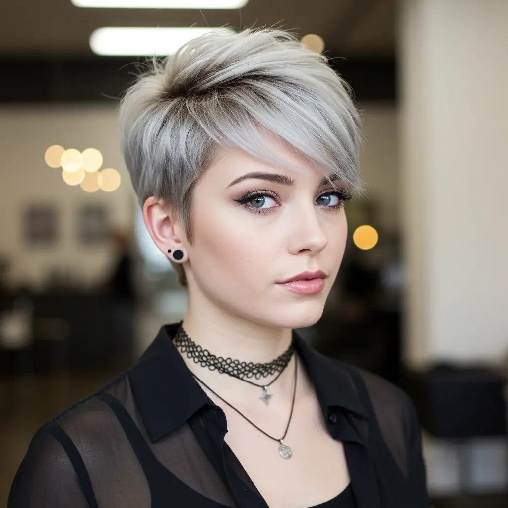 Short Pixie Cut with Bangs