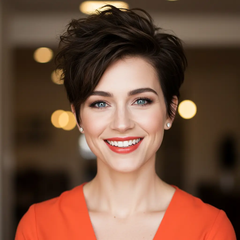 #21 Textured Long Pixie for Thick Hair