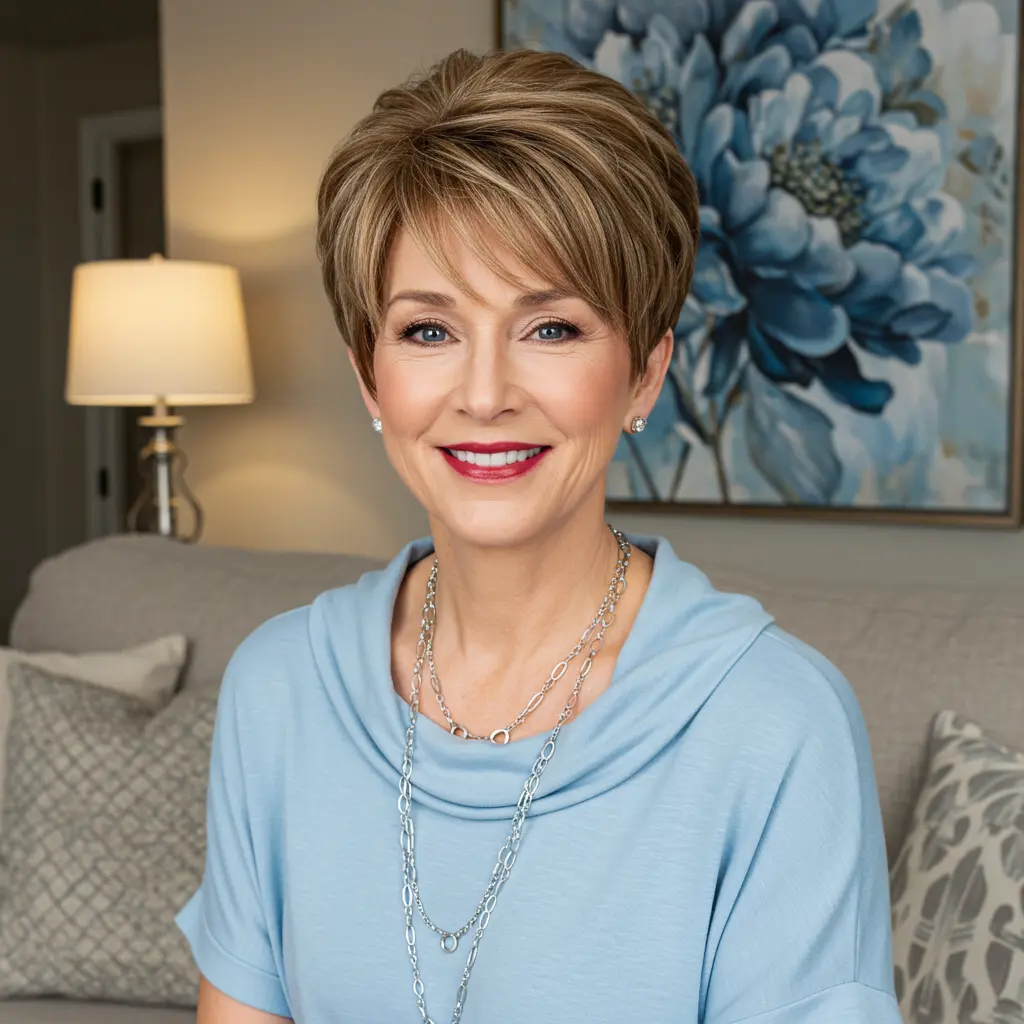 #22 Stylish Short Pixie for Older Women