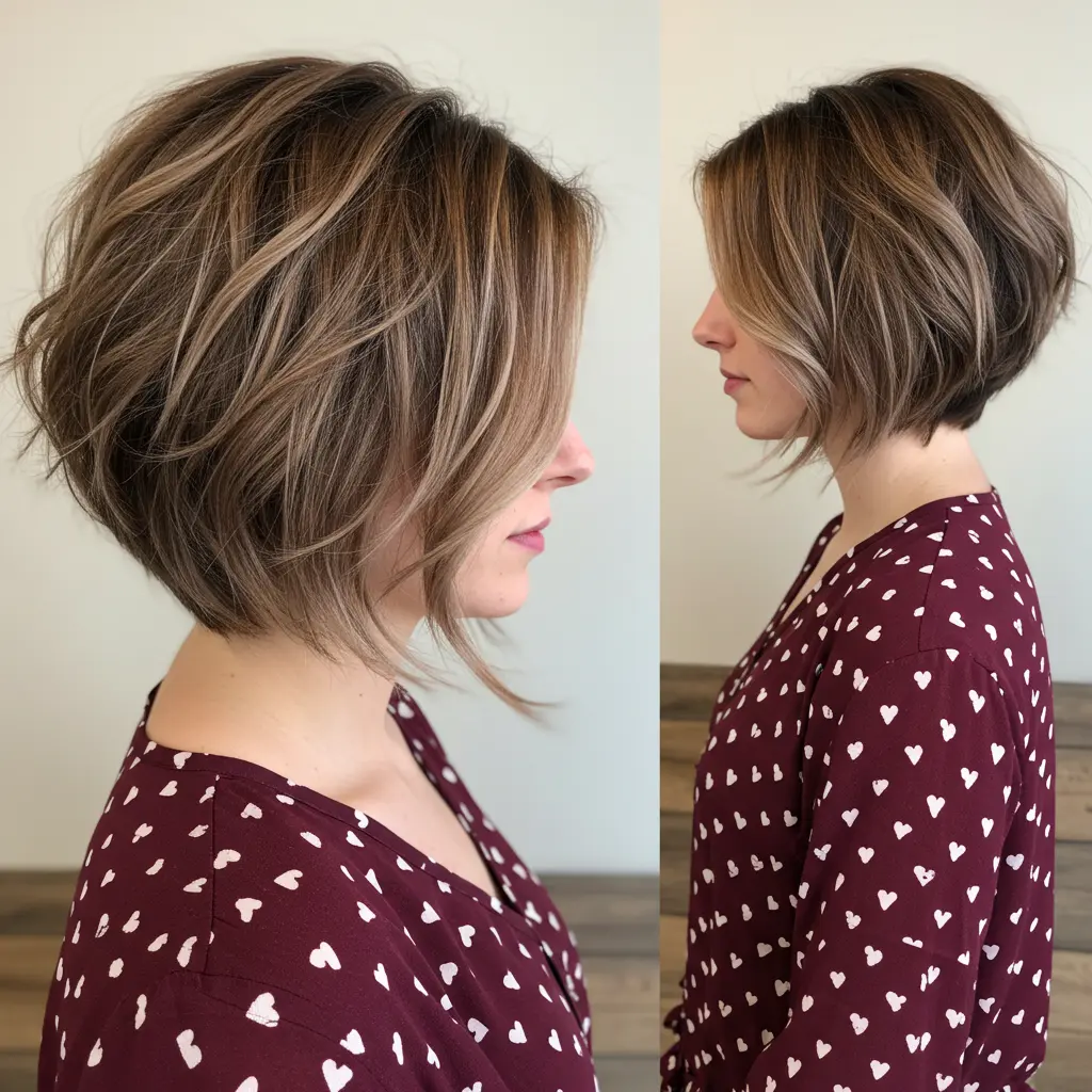 Short Angled Cut with Choppy Ends