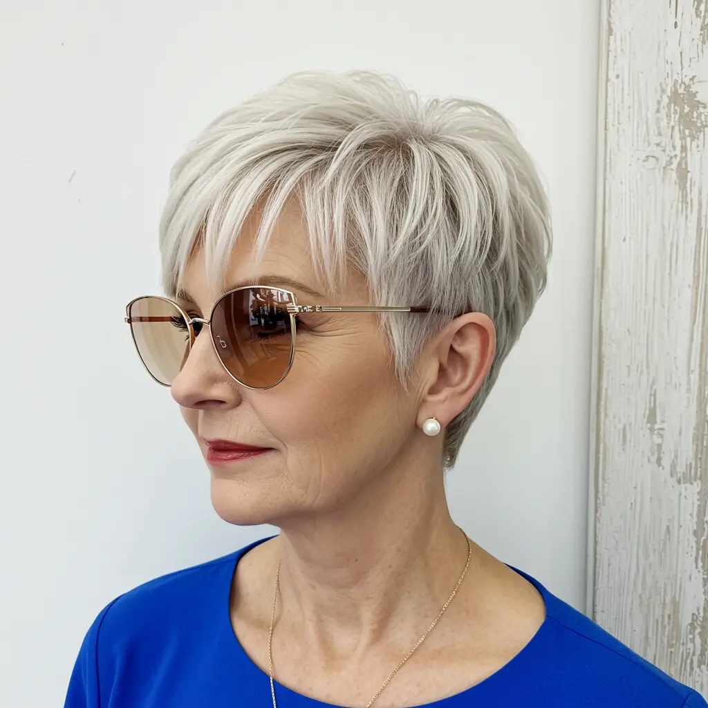 Platinum Pixie with Short Layers