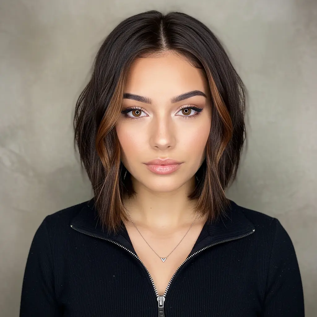 Try It With Brown Highlights and Dark Hair