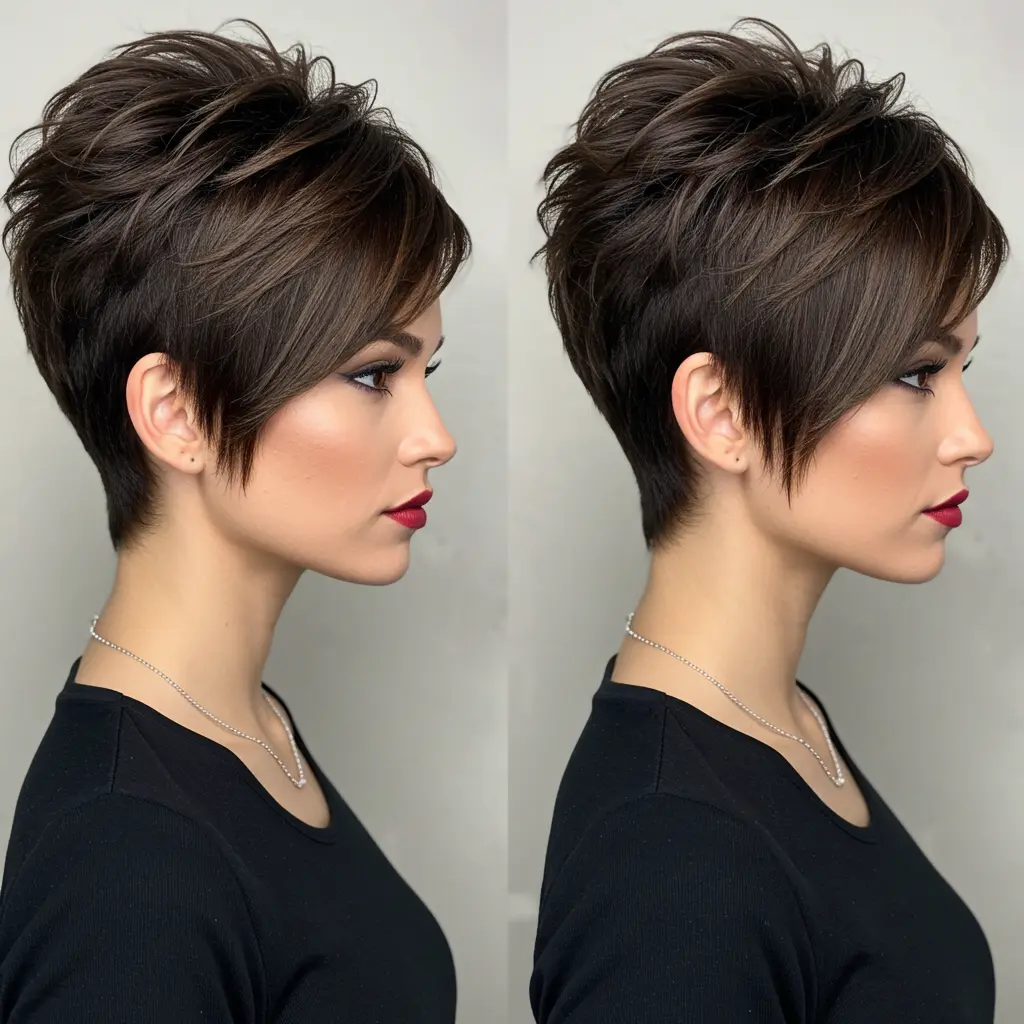 Straight Asymmetrical Pixie Cut