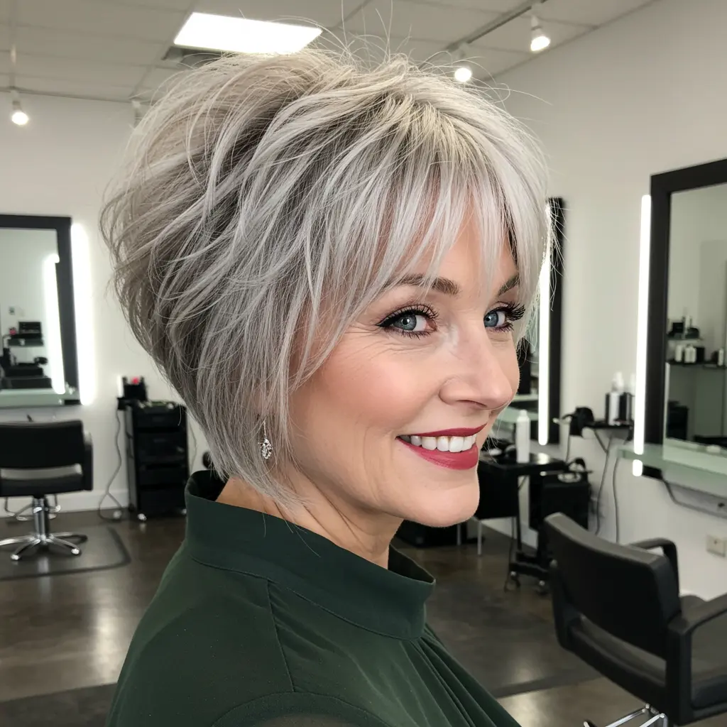 #8 Choppy Inverted Bob With Stacked Layers