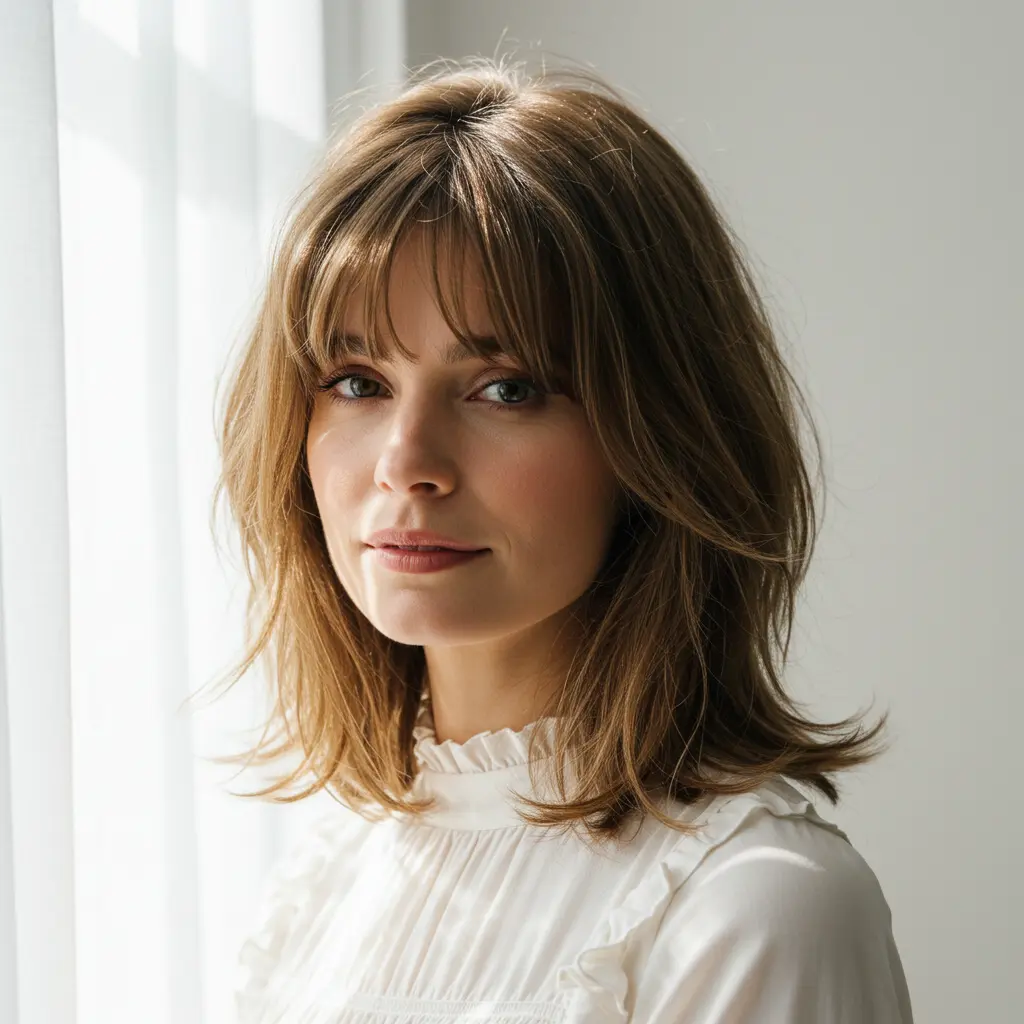 #8 Long Bob With Fringe For Fine Hair And Airy Volume