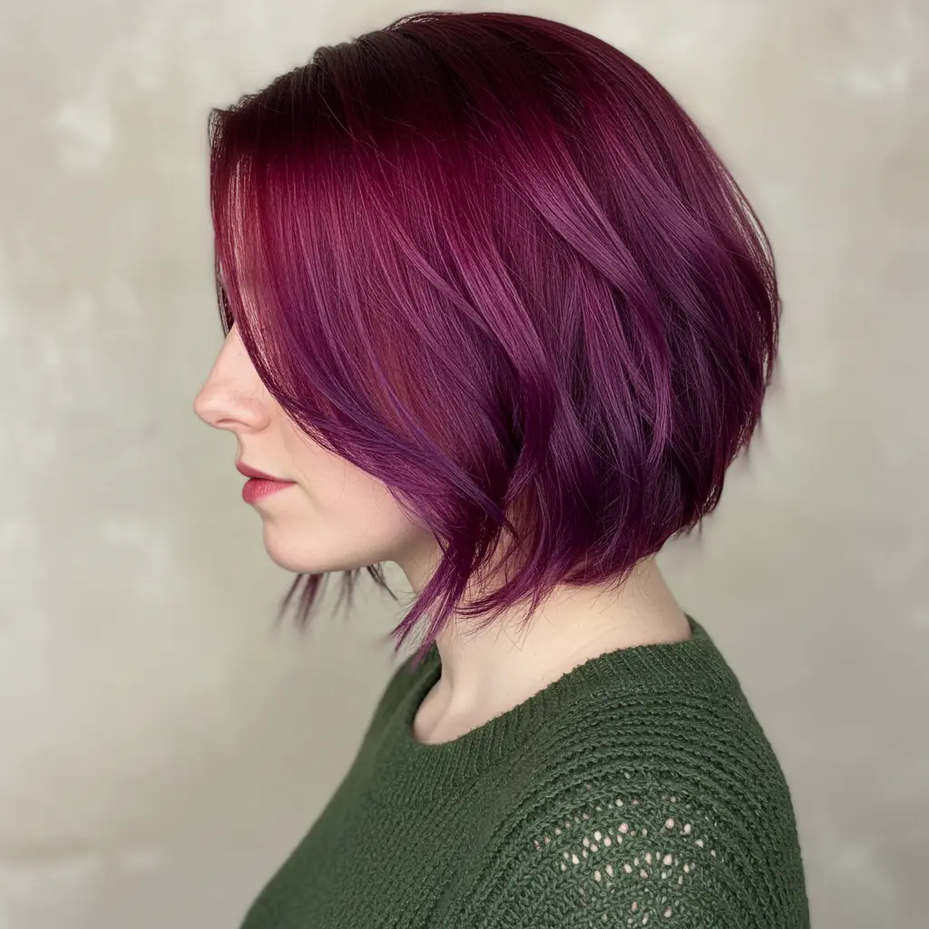 Reddish Purple Inverted Cut