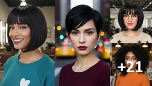 21 Ways to Style Short Black Hair with Bangs