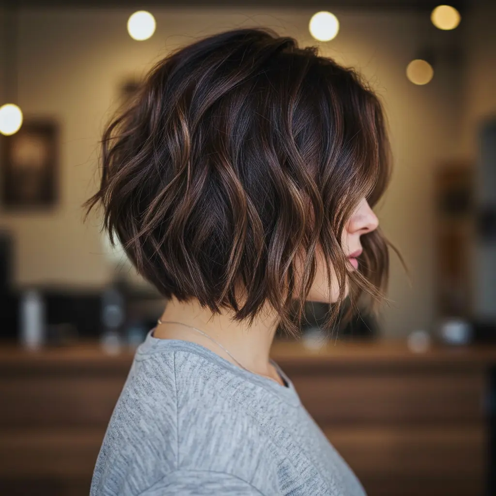 #1 Choppy Chin Length Bob with Textured Ends