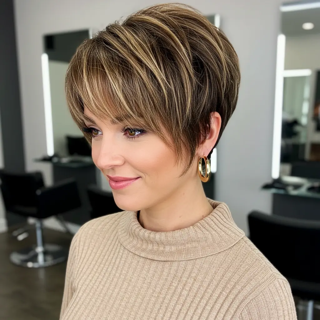 #1 Textured Pixie With Curtain Bangs