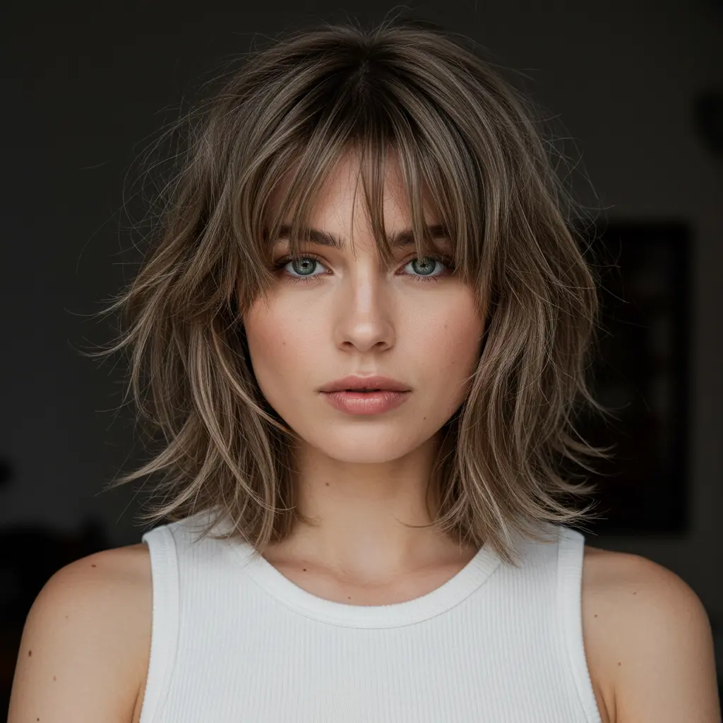 #10 Layered Lob for Medium-Length Hair