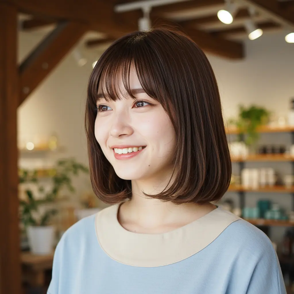 #10 Polished Rounded Bob with Subtle Layers
