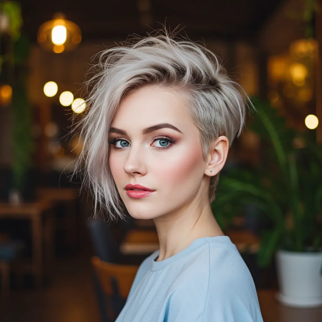 #11 Short Spiky Bob Hairstyles With Lifted Crown