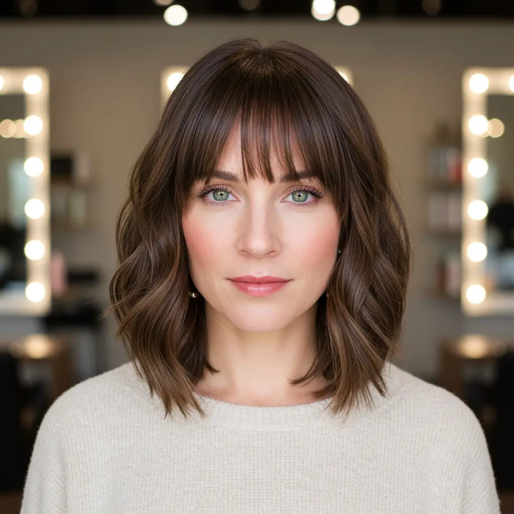 #11 Lob with Curtain Fringe for Women Over 30