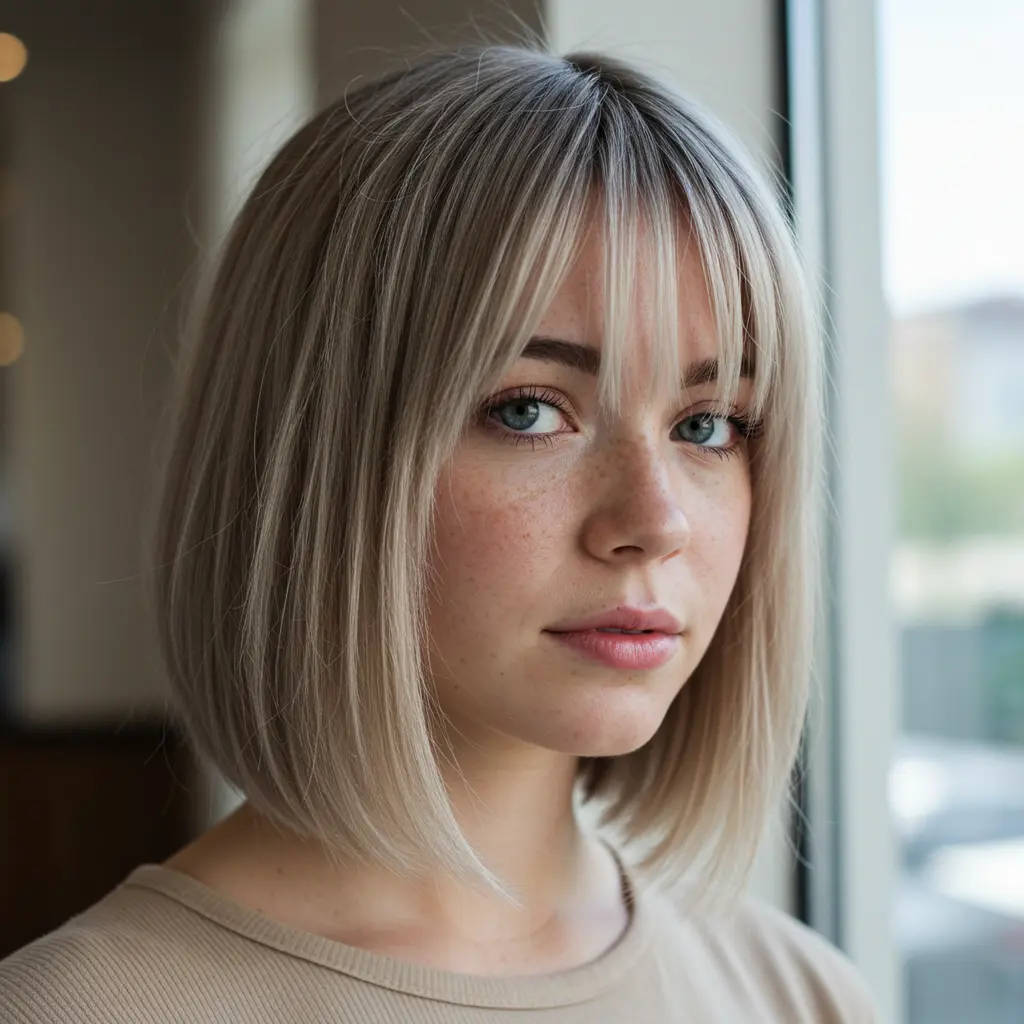 #12 Shoulder-Length Lob for Straight Hair