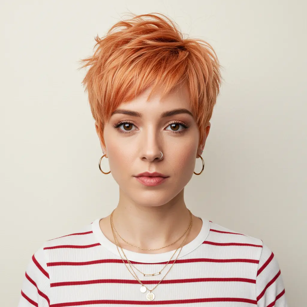 Peachy Short Razor Cut