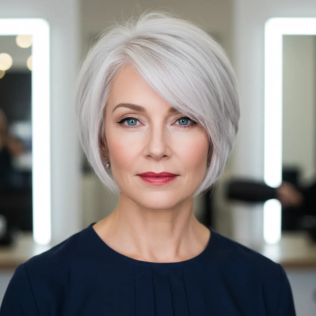 #13 Angled Bob For Older Women