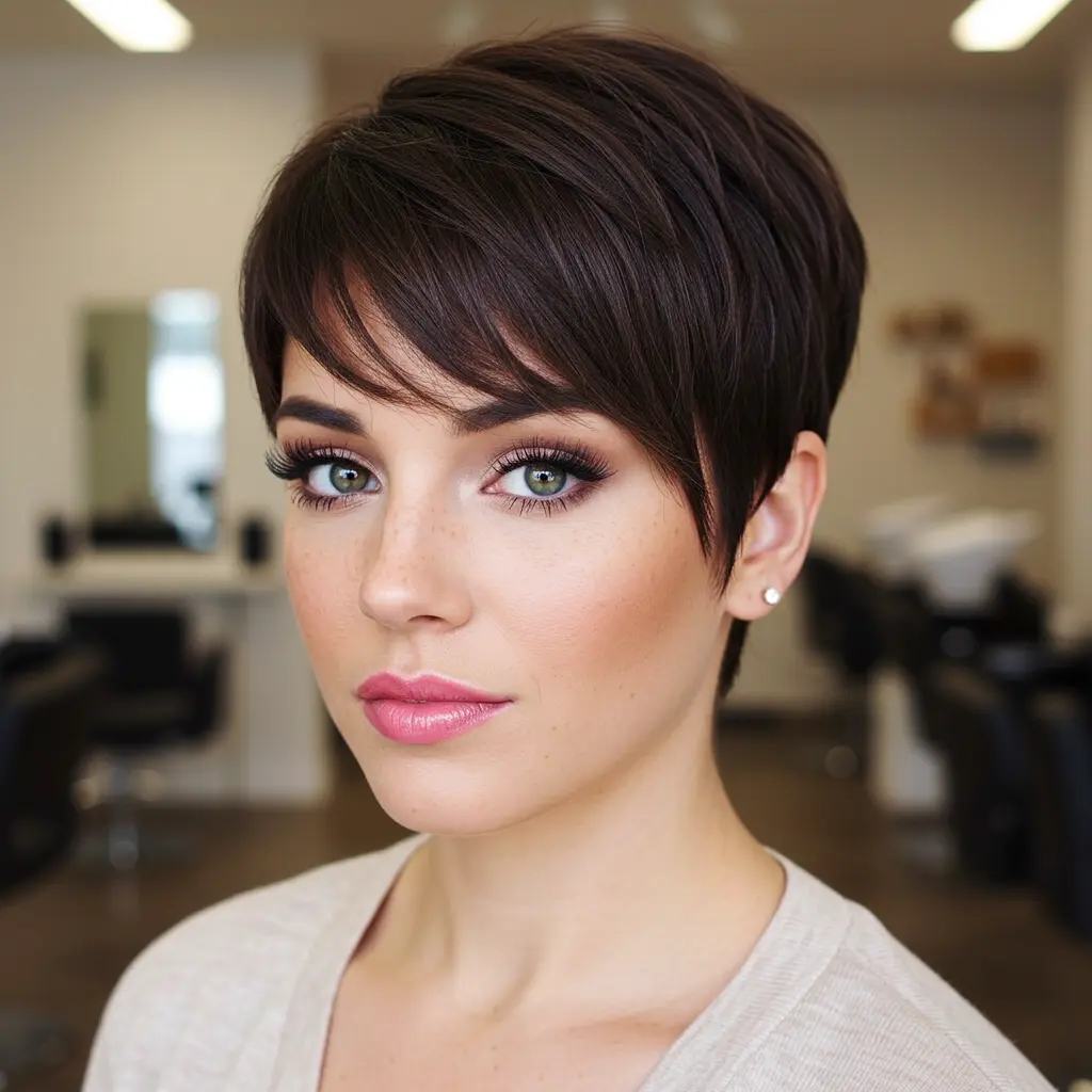 #13 Pixie Bob Hair for Chubby Face
