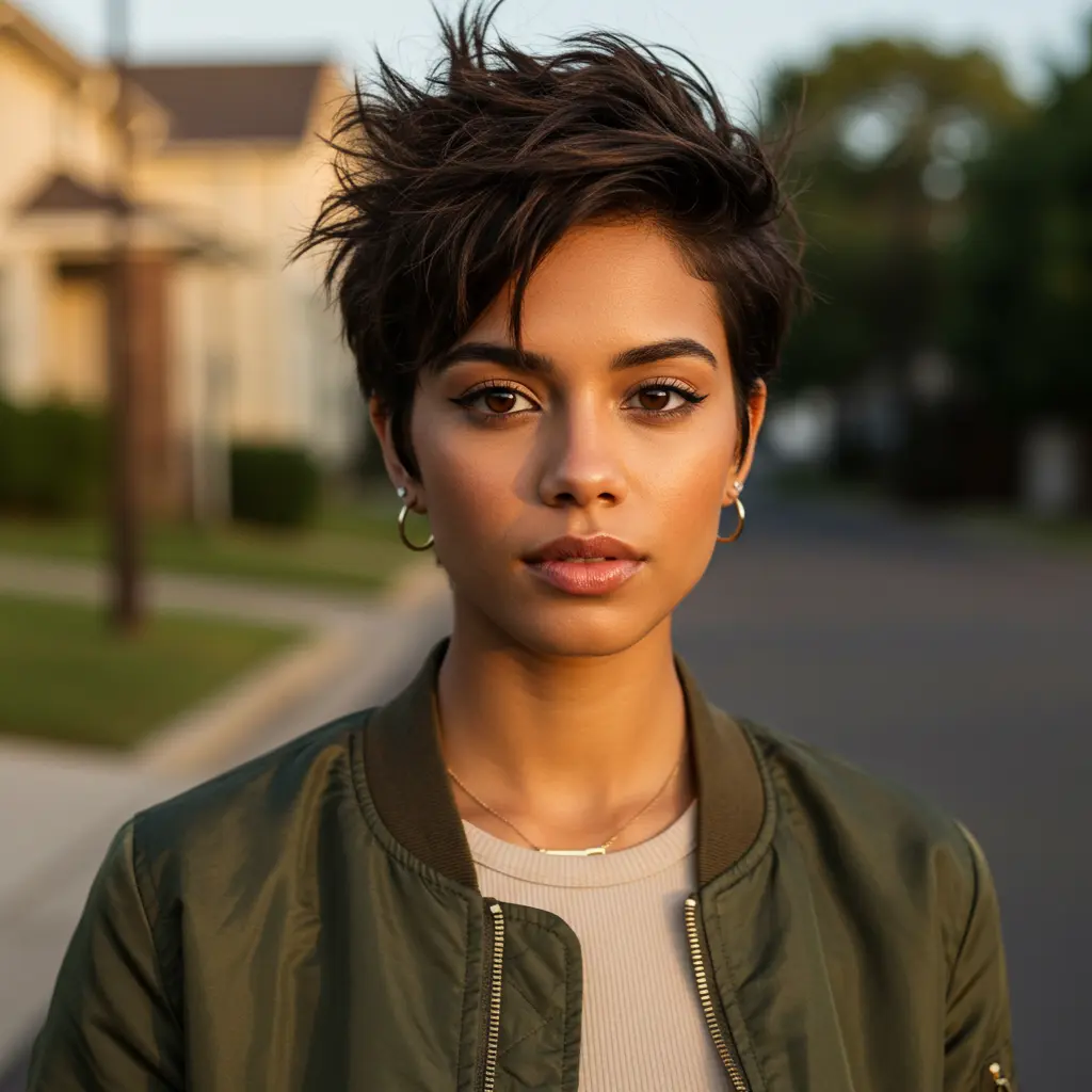 #14 Super Short Spiky Hair With Tousled Layers