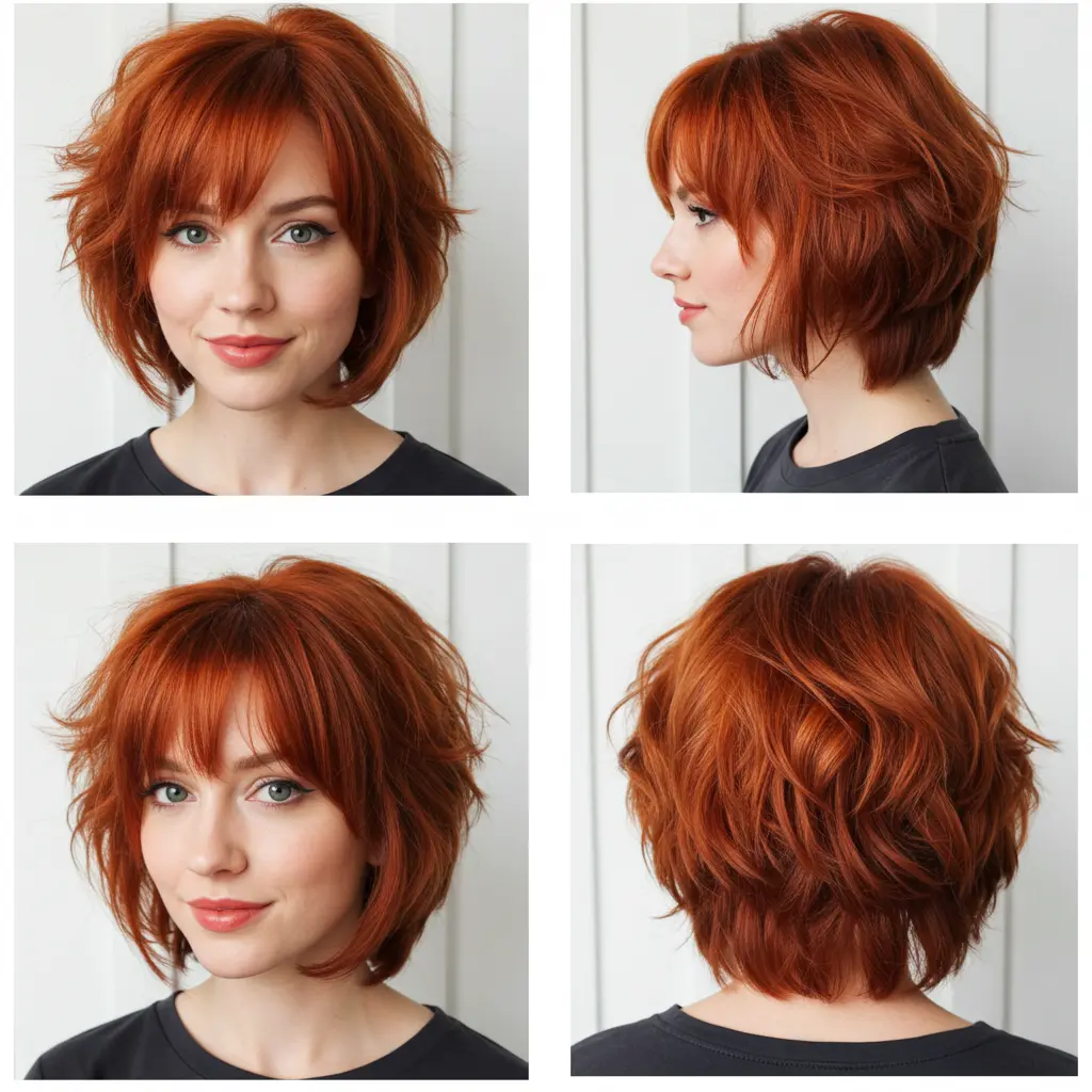 #14 80s Shaggy Bob with Side-Swept Bangs
