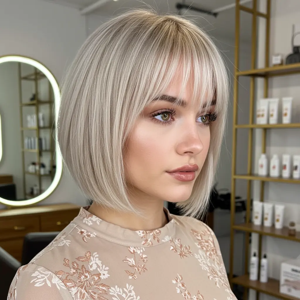 #14 Flattering Bob Hair for Chubby Face