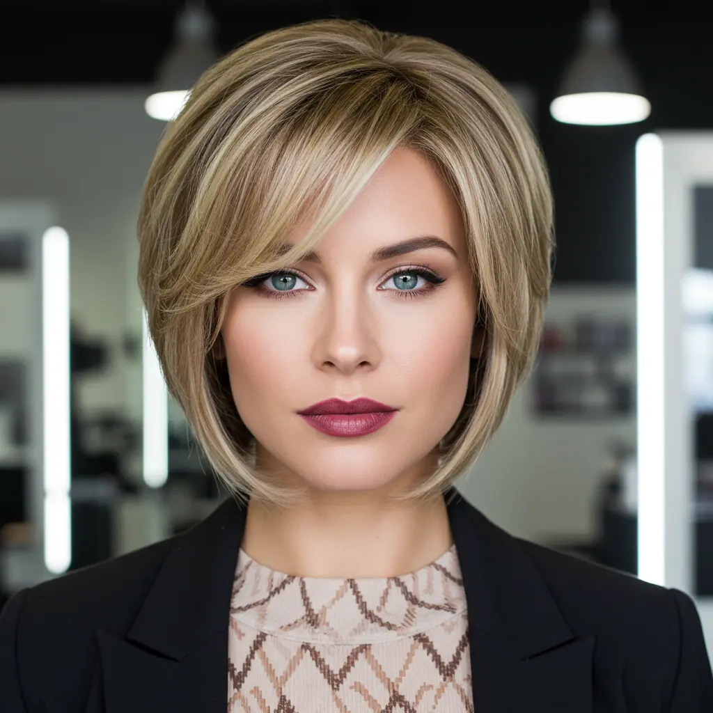 #16 Graduated Bob With Side Bangs