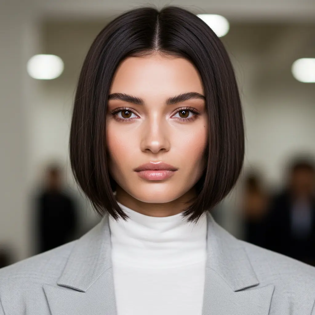#3 Sleek Chin Length Bob with Glossy Finish