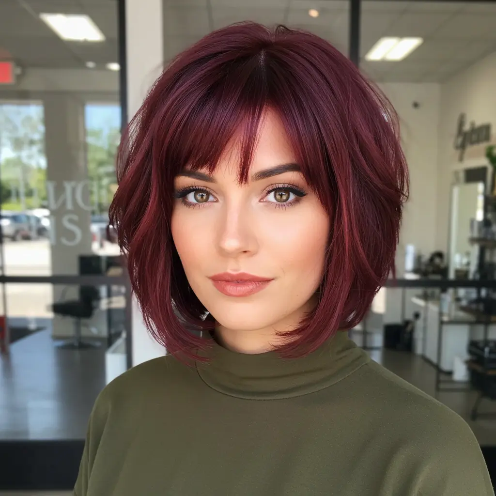 #4 Chin Length Bob with Swoop Bangs