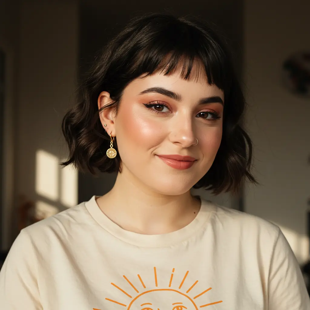 #4 Soft Tousled Bob with See-Through Fringe