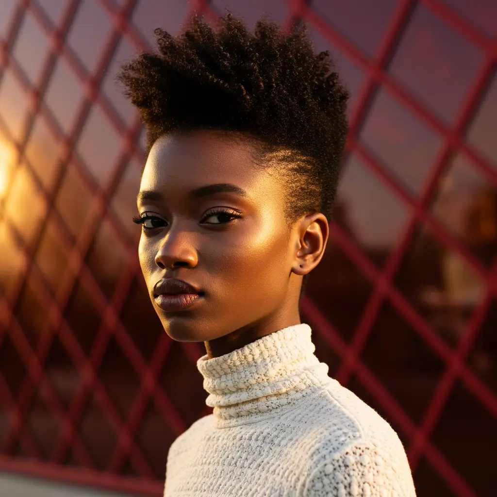 #5 Short Spiky Hairstyles For Black Women With Volume