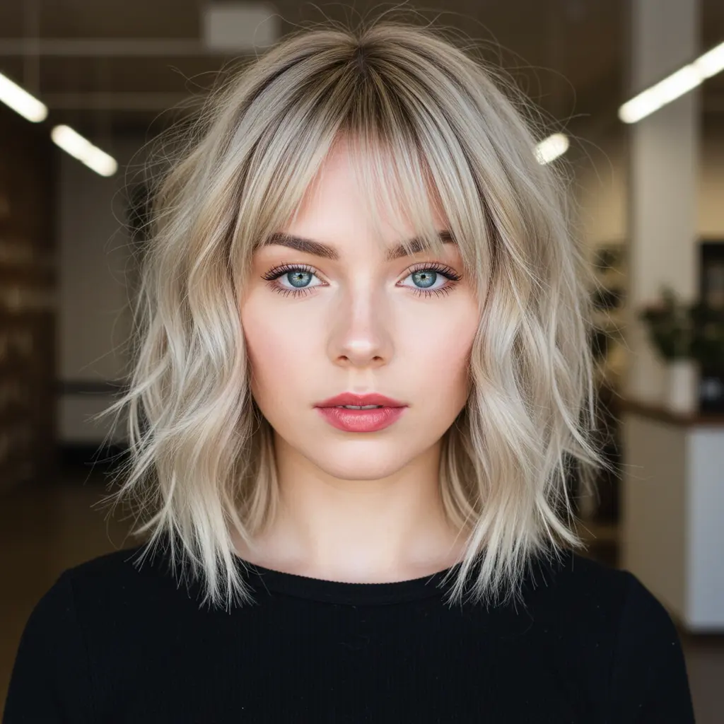 #5 90s-Inspired Lob with Curtain Fringe