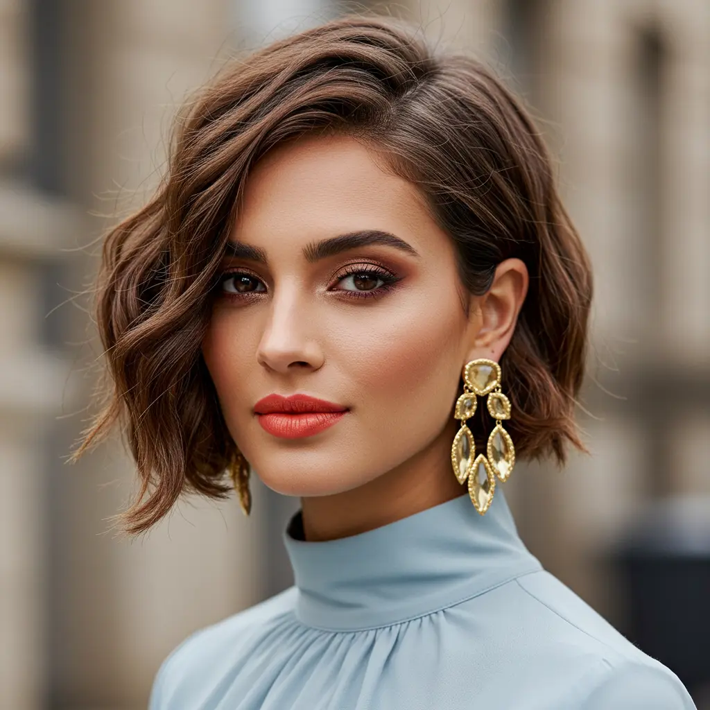 #5 Tousled Bob With Defined Natural Waves