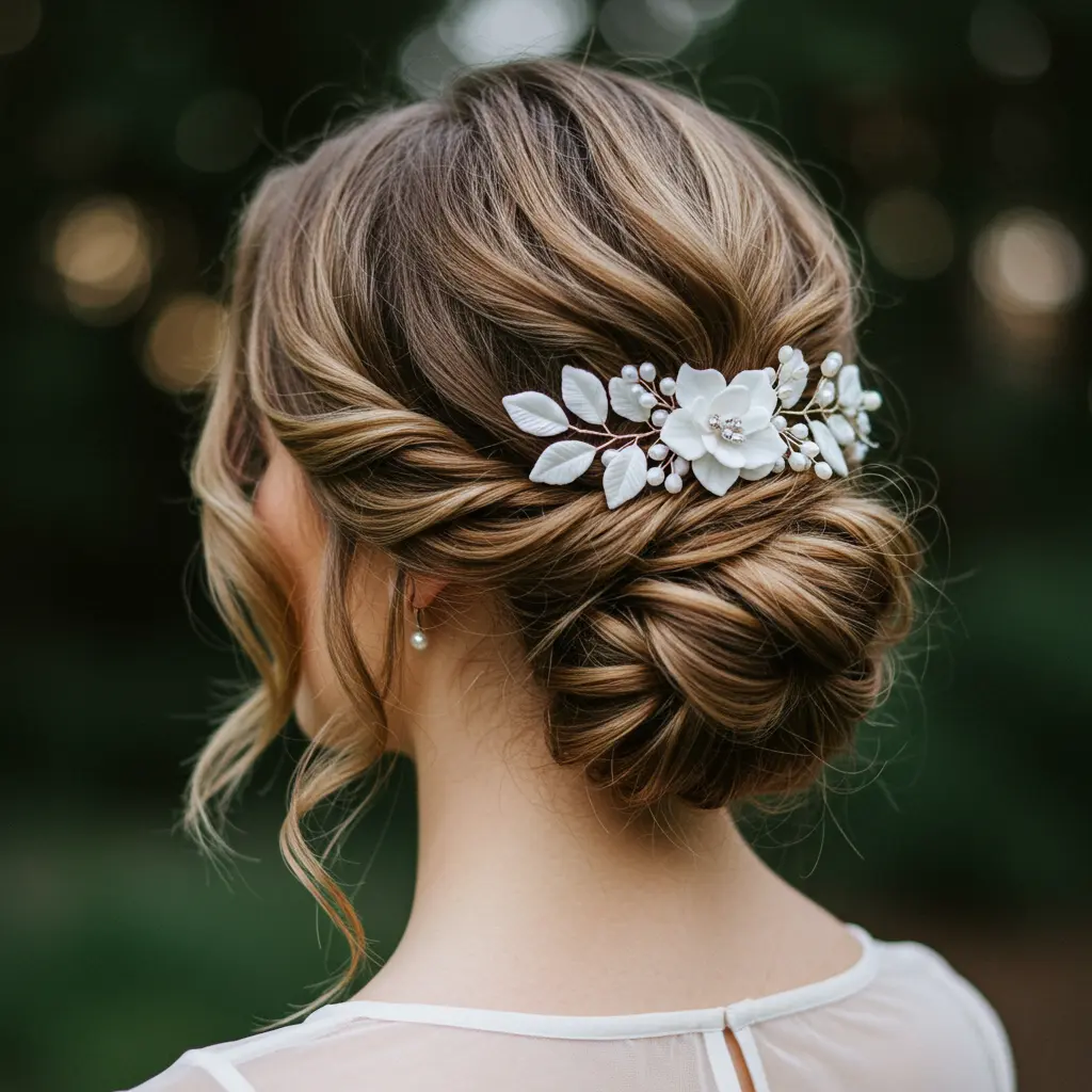 #6 Cute Short Curly Hair Updo
