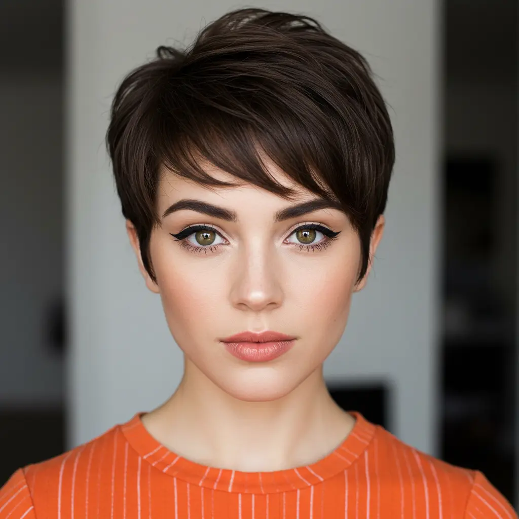 #7 Short Pixie For Round Face