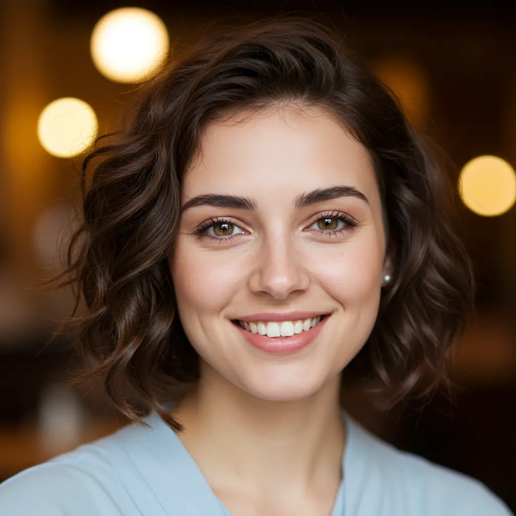 #7 Wavy Side-Swept Bob with Volume