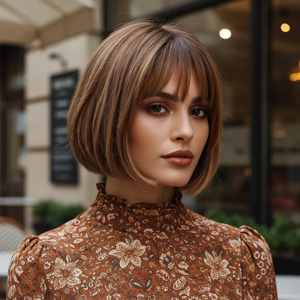#8 Jaw-Length Bob For Large Forehead