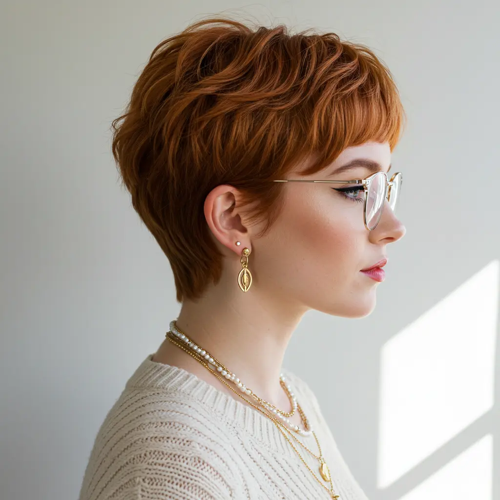Ginger Wixie with Face-Framing Bangs
