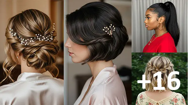 16 Stunning Updos for Short Hair for Special Occasions
