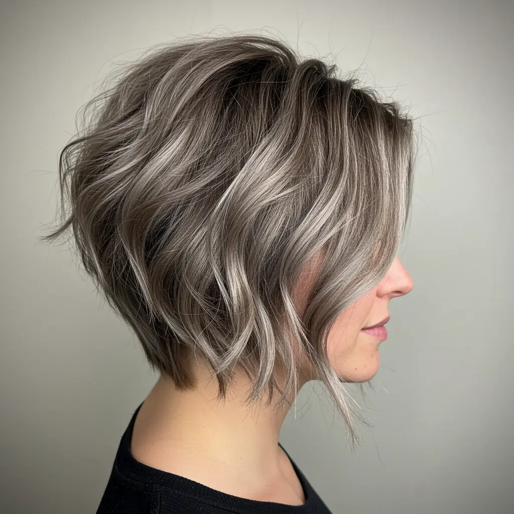 #1 Textured + Layered Inverted Bob