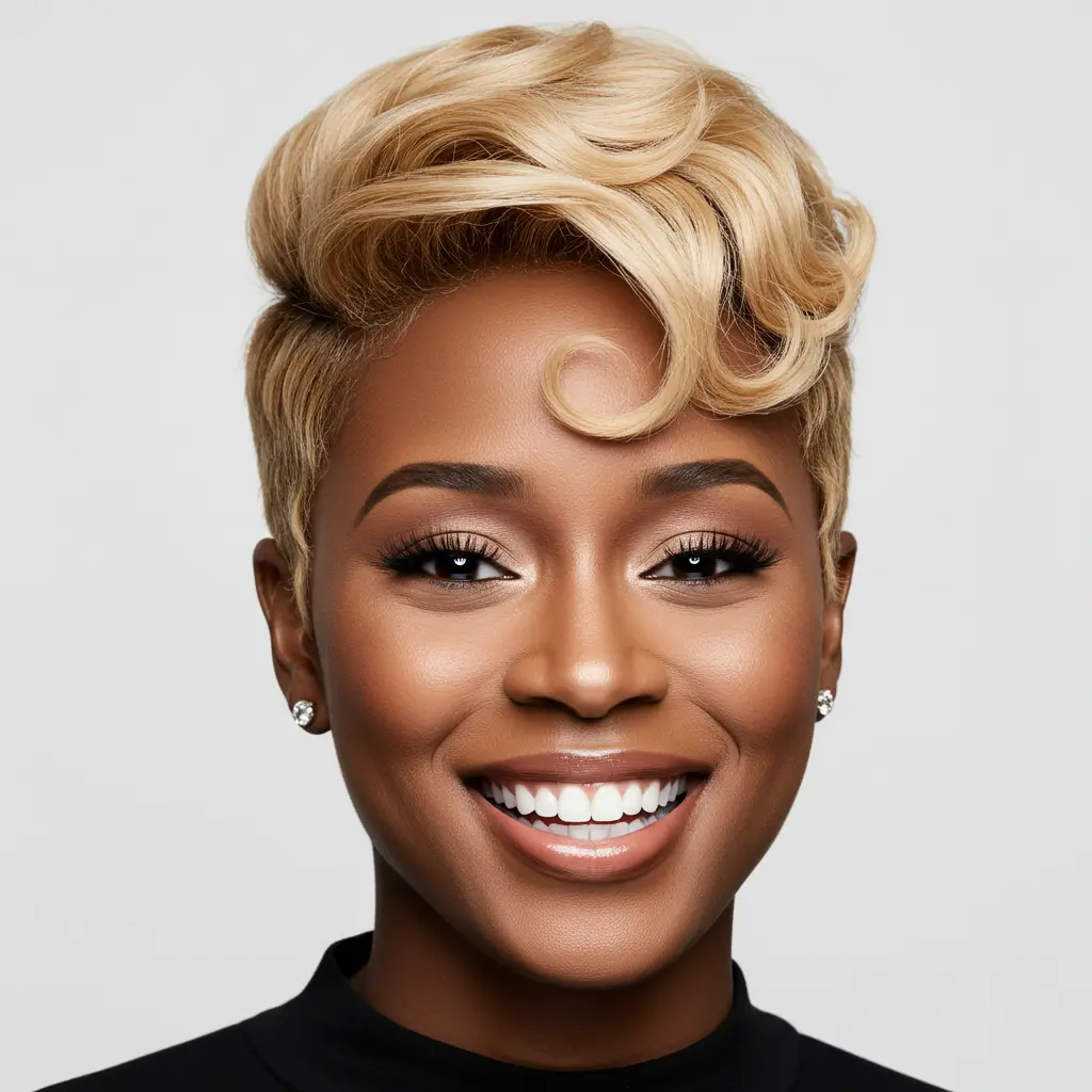 #1 Stunning Waves & Curls on a Pixie Cut