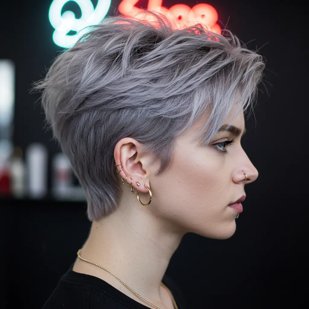 #10 Titanium Undercut Pixie