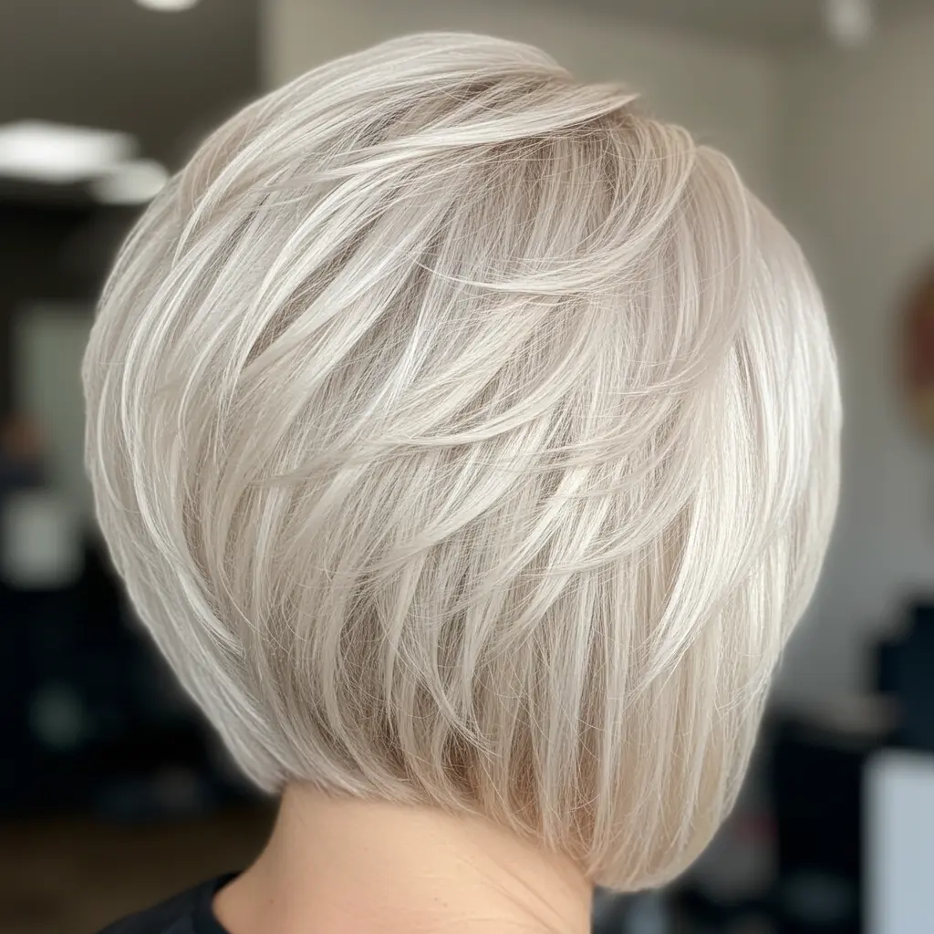#10 Short Feathered Bob Cut