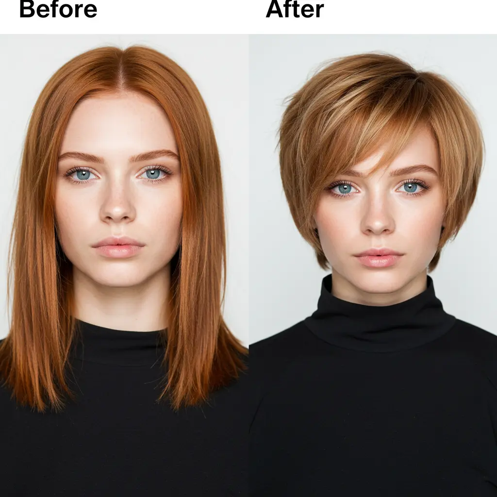 #10 Jaw-Length Razored Choppy Bob with a Fringe