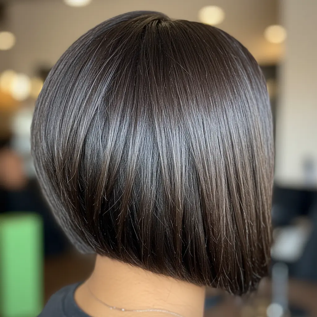 #11 Short Brown Bob Haircut for Thick Hair