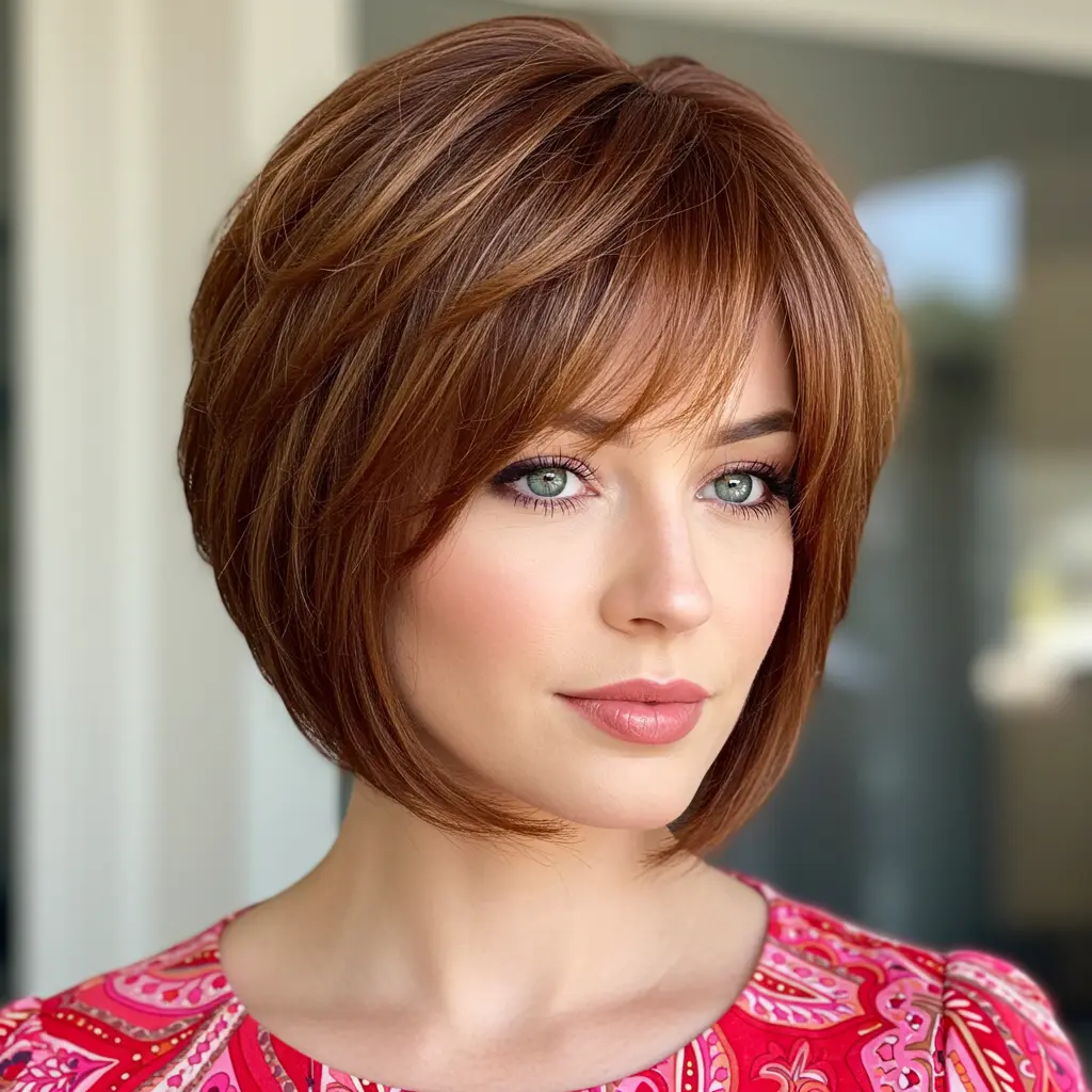 #13 Short Hair with Side-Swept Bangs
