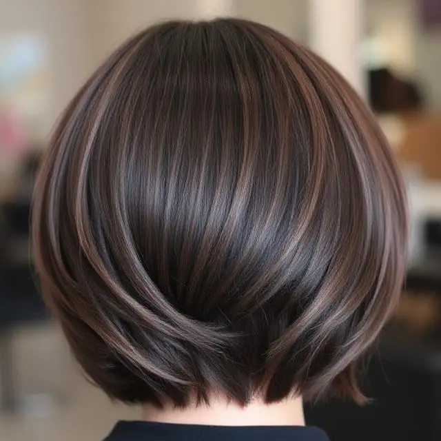 #14 Stacked Bob with Brown Tones
