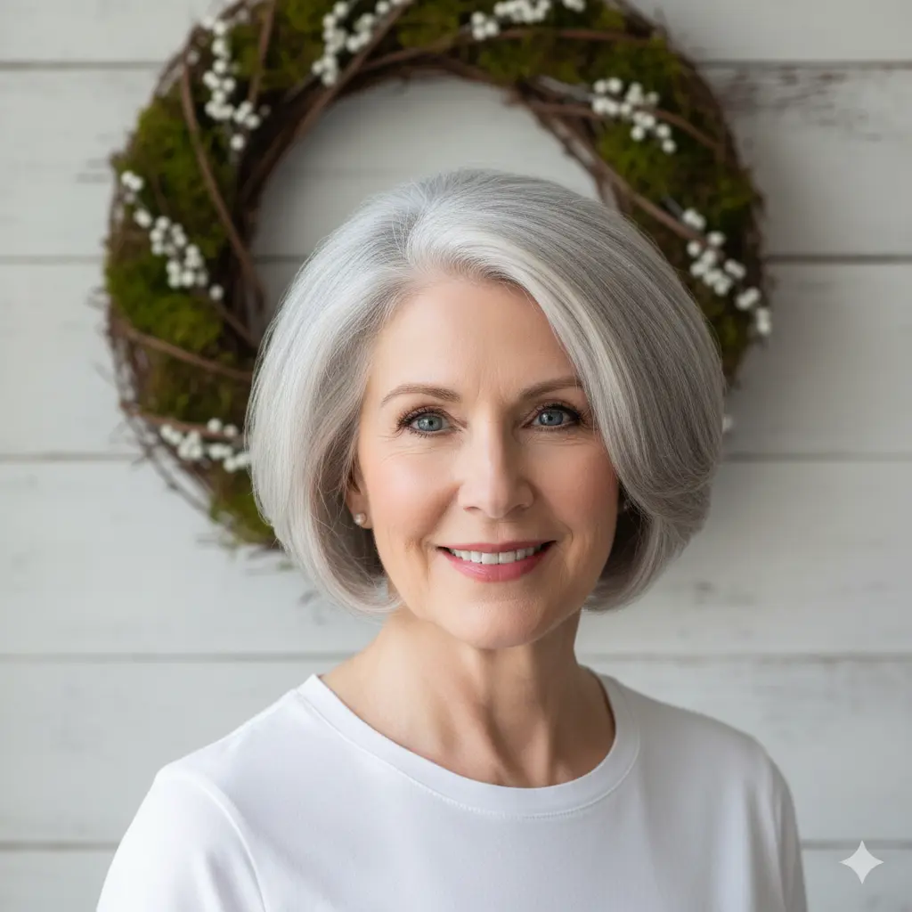#15 Bubble Bob Haircut for Older Women