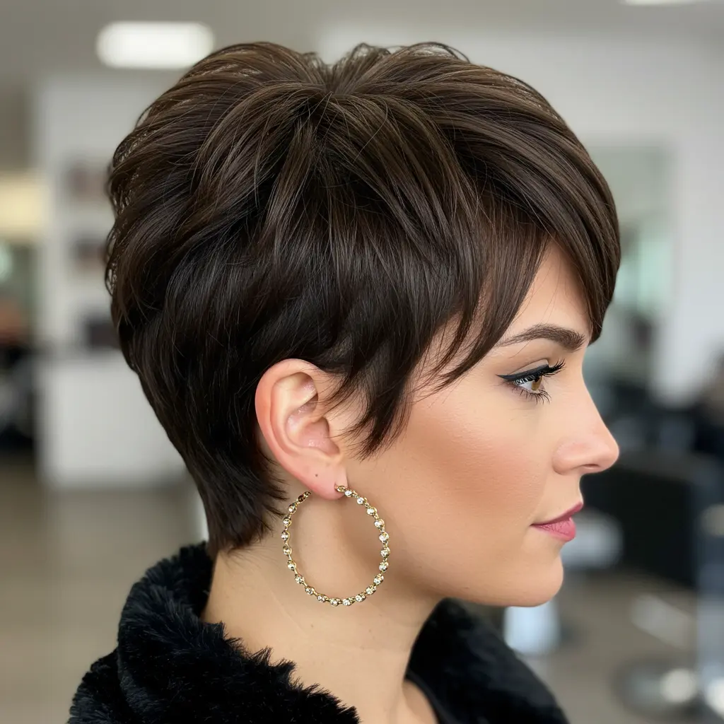 #15 Short Brunette Pixie