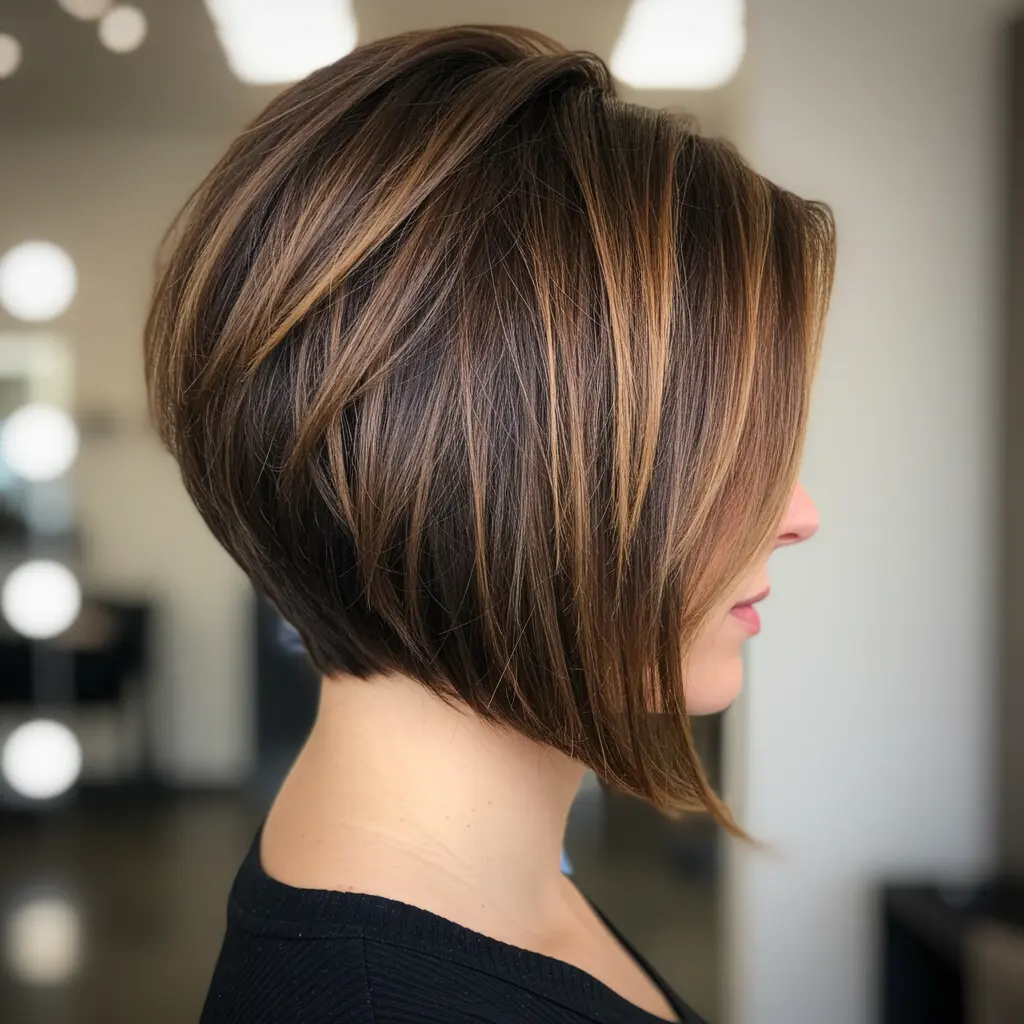 #15 Brown Highlights on Short Hair