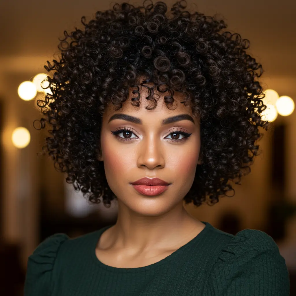 #16 High Volume-Shaped Curls with Fringe