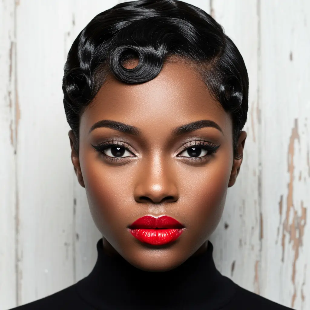 #16 Chic Finger Waves with a Weave